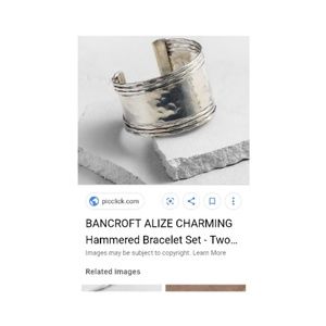 Silver Hammered Bracelet